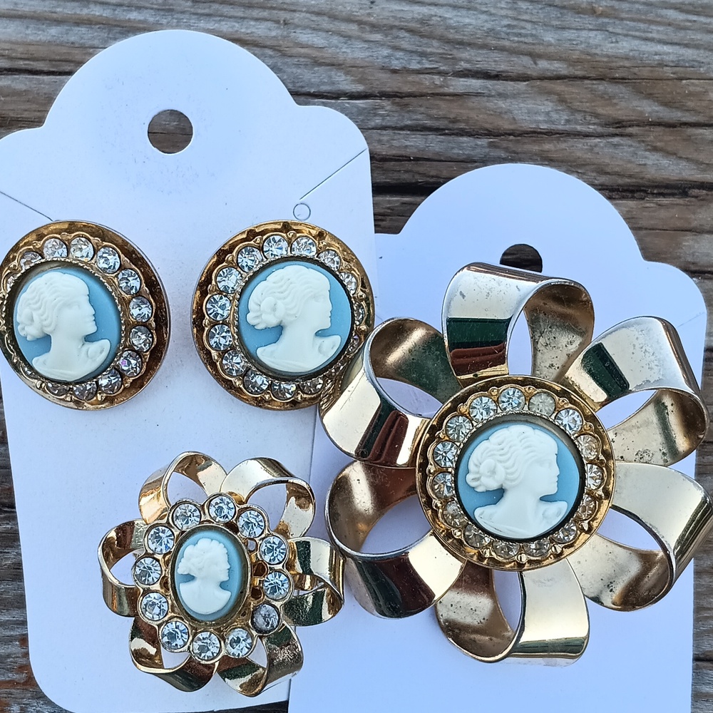 Sarah Coventry Wedgewood Cameo set